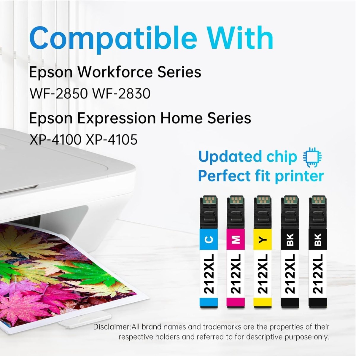 Remanufactured Epson 212 Ink Cartridges XL 5-Pack - High Capacity: 2 Black, 1 Cyan, 1 Magenta, 1 Yellow - Linford Office:Printer Ink & Toner Cartridge
