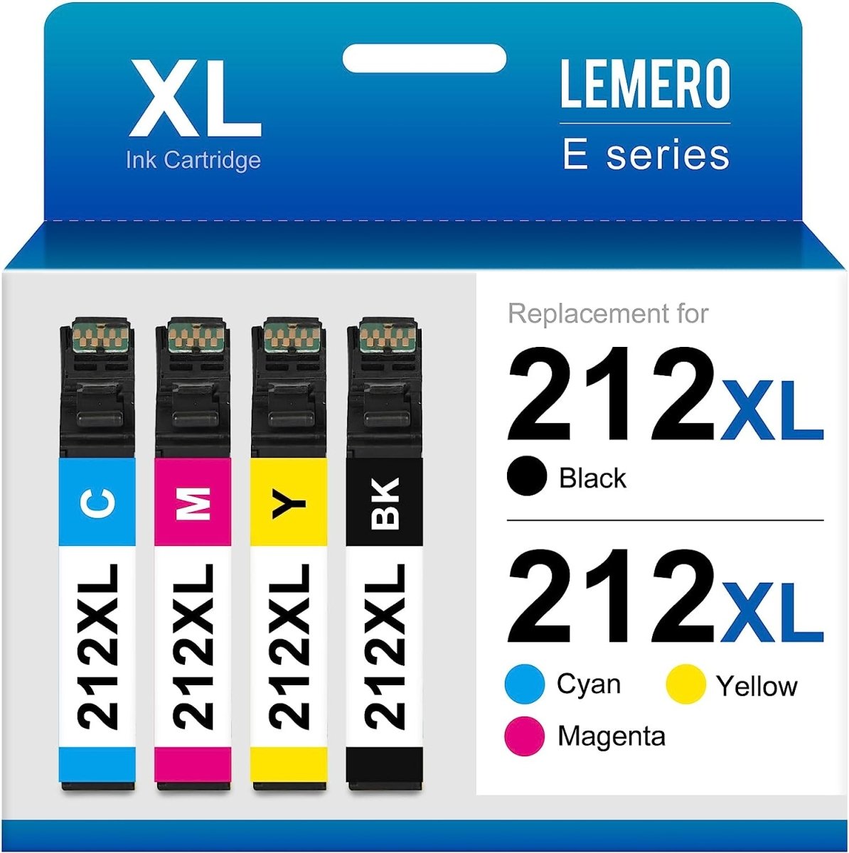 Remanufactured Epson 212XL Ink Cartridge (Black, Cyan, Yellow, Magenta, 4-Pack) - Linford Office:Printer Ink & Toner Cartridge