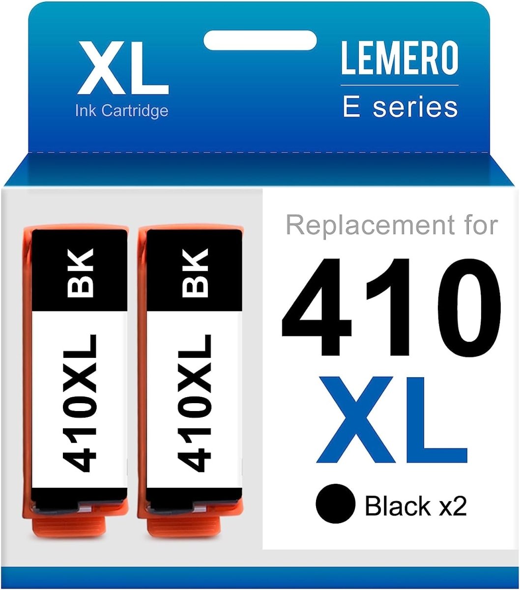 LEMERO Remanufactured Epson 410XL Ink Cartridge (Black, 2-Pack) - Linford Office:Printer Ink & Toner Cartridge