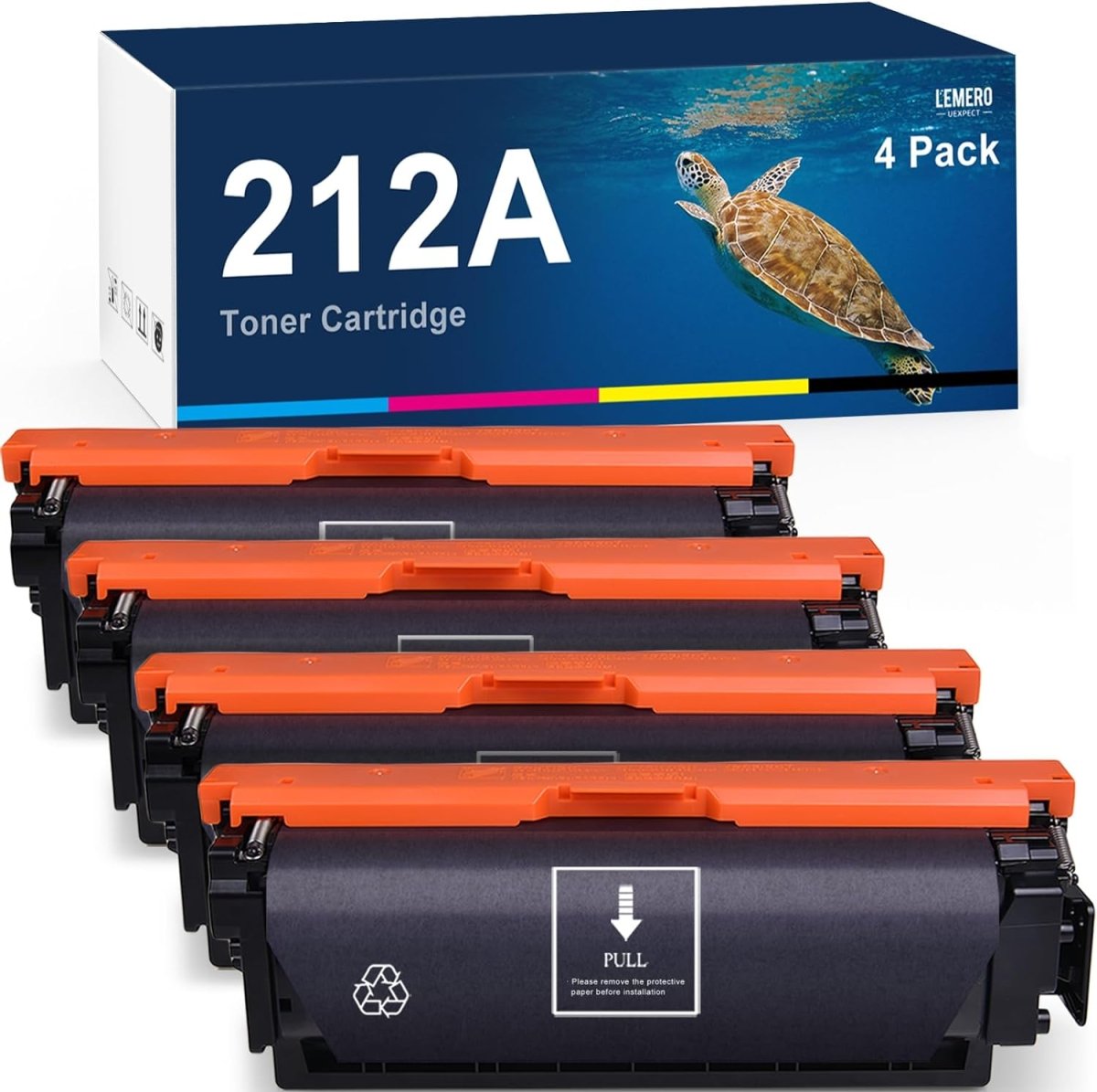 Remanufactured HP 212A Toner Cartridges NO CHIP (Black Cyan Magenta Yellow,4P) - Linford Office:Printer Ink & Toner Cartridge
