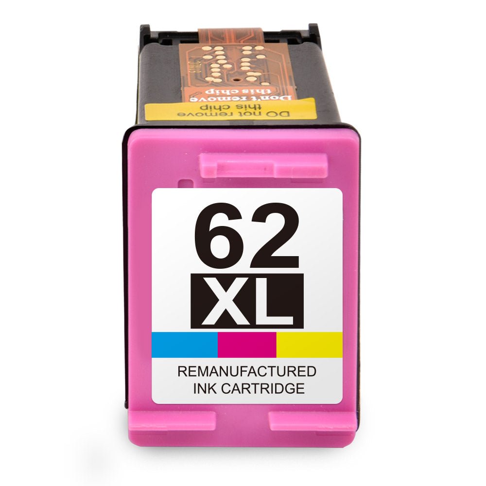 62 Ink Only HP 62XL/62 High Yield and Standard Black Tricolor Ink Cartridges