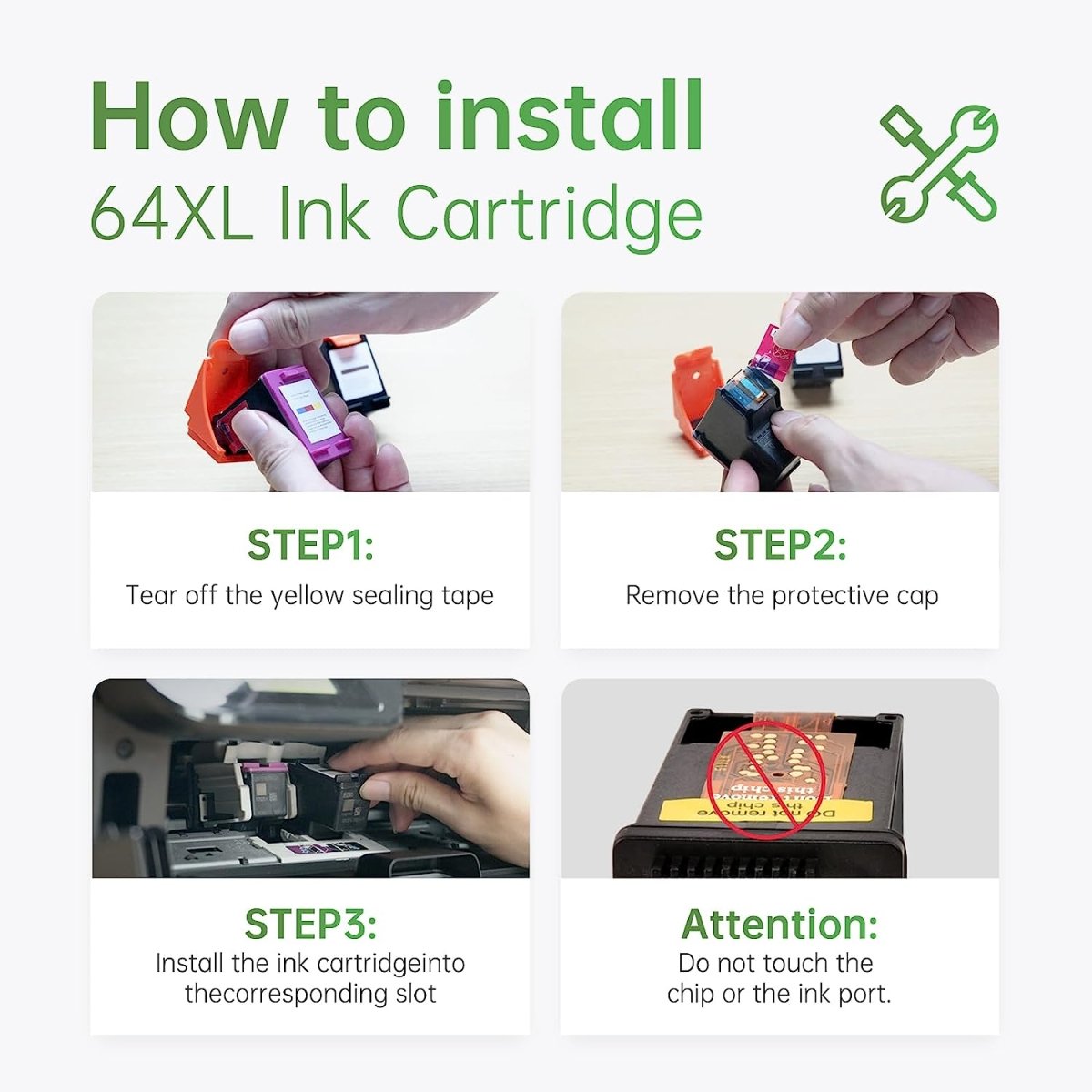 Remanufactured HP 64XL Tri-Color Ink Cartridge (N9J91AN) - Linford Office:Printer Ink & Toner Cartridge