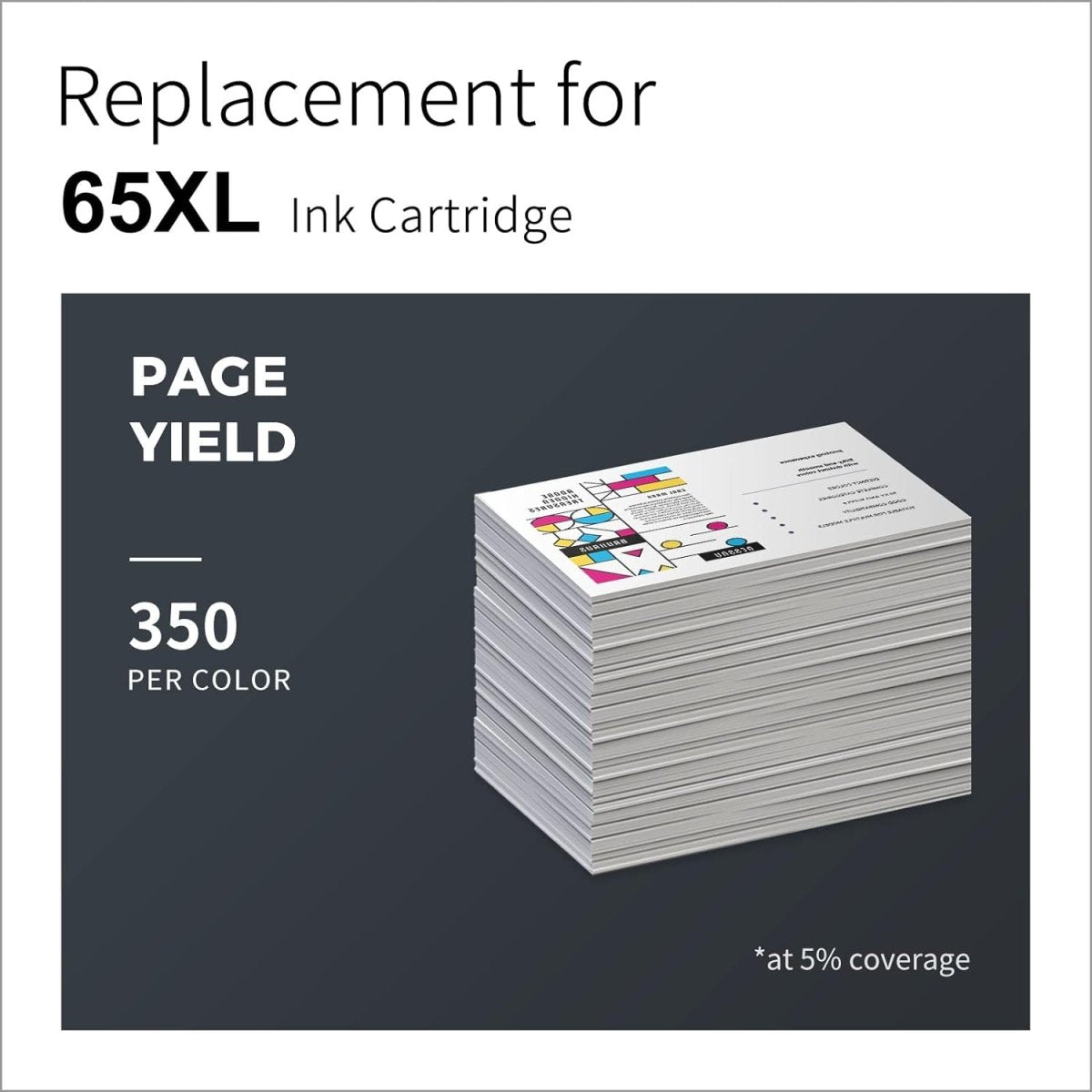 Remanufactured HP 65XL Ink Cartridges, Tri-Color 2-PK - Linford Office:Printer Ink & Toner Cartridge