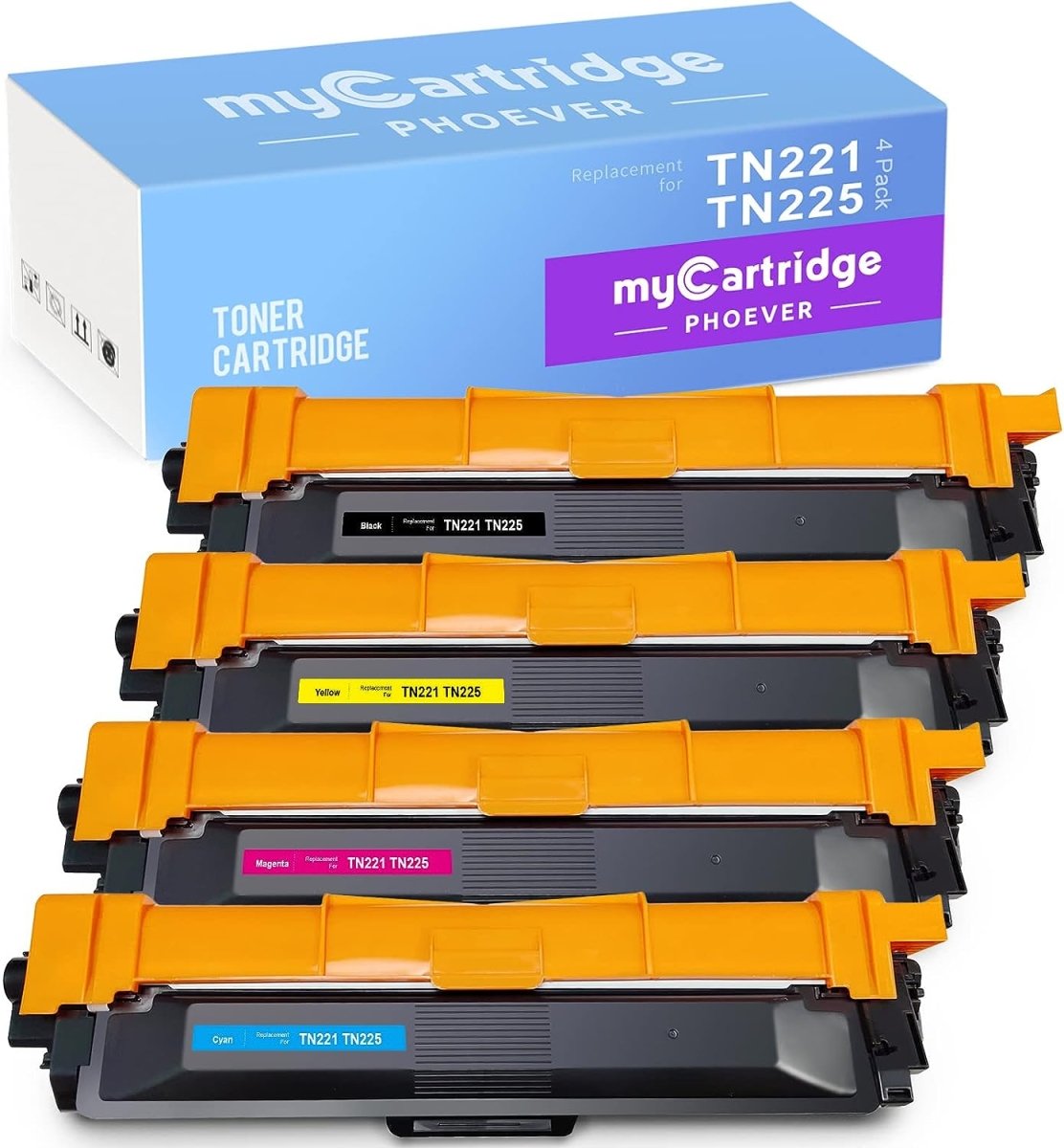 TN-225 Toner Cartridge Compatible with Brother Printer(Black, Cyan, Magenta, Yellow) 4-PK - Linford Office:Printer Ink & Toner Cartridge
